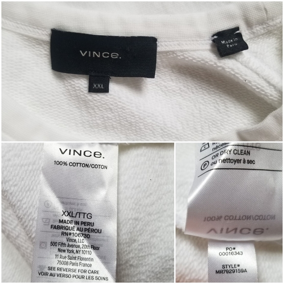 New Vince French Terry Sweatshirt - Crewneck in white - Picture 5 of 8